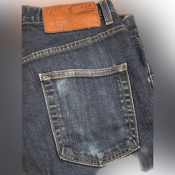 Men’s Naked & Famous Easy Guy Slim Straight Jeans - Picture 3 of 10